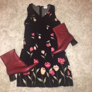 🥀 Vintage 90s Soft Grunge Floral Sleeveless Dress